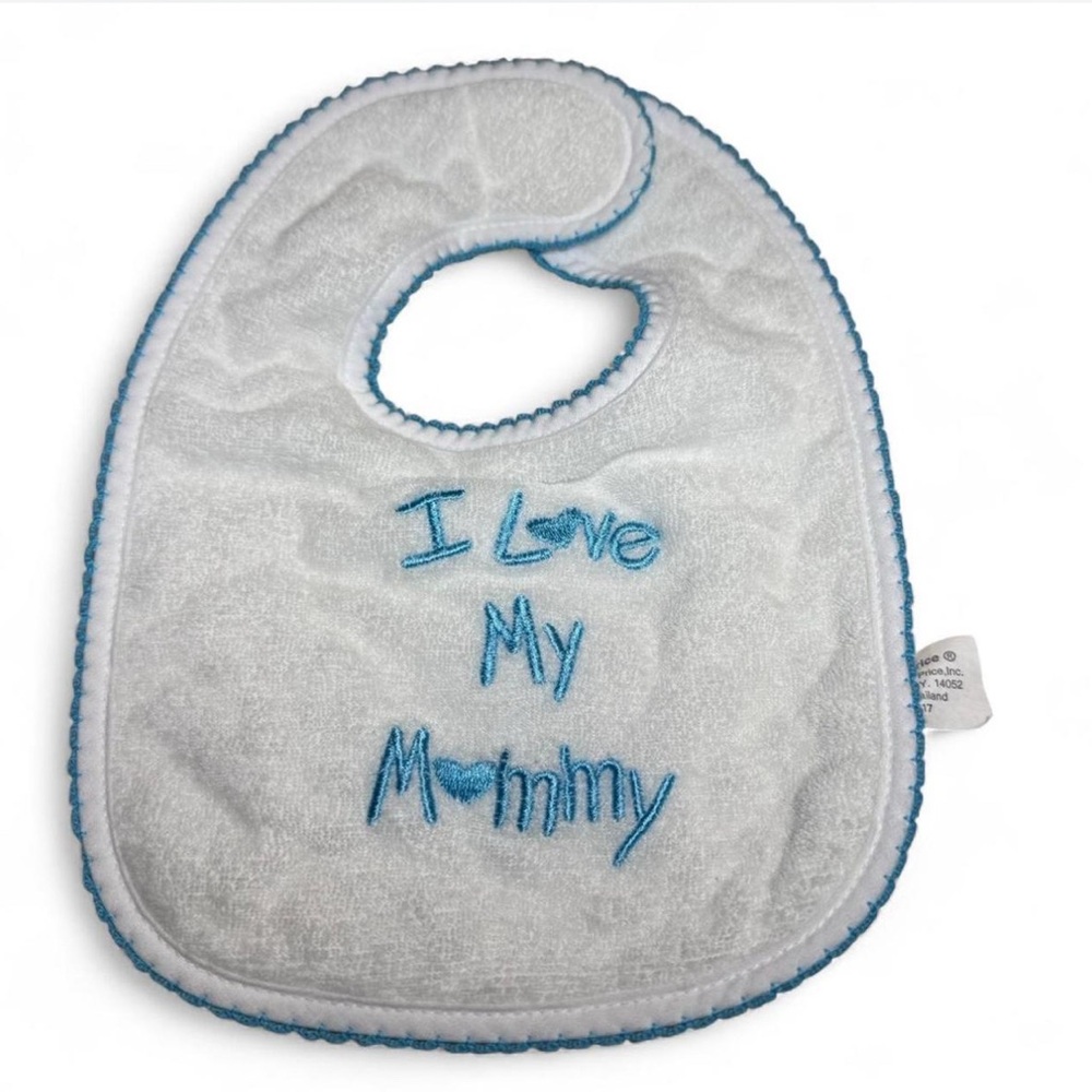 ✨1995 Fisher Price Blue and White Bib.✨